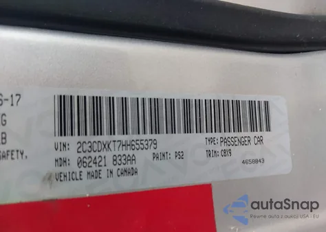 2017 Dodge Charger Police Awd из США, поврежденный, VIN 2C3CDXKT7HH655379